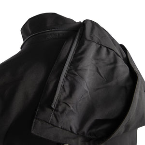 Unisex Black Heated Jacket - Insulated, Weatherproof, Detachable Hood, Includes Battery Pack